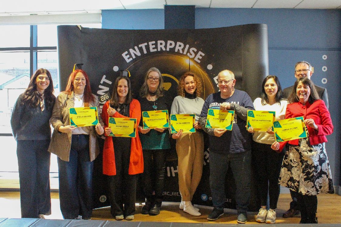 Picture of Be Your Own Boss graduates with SERC staff
